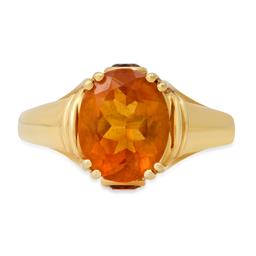 14K Yellow Gold Setting with 2.34ct Citrine Ladies Ring