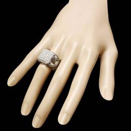 14K White Gold 2.40ct Diamond Mens Ring