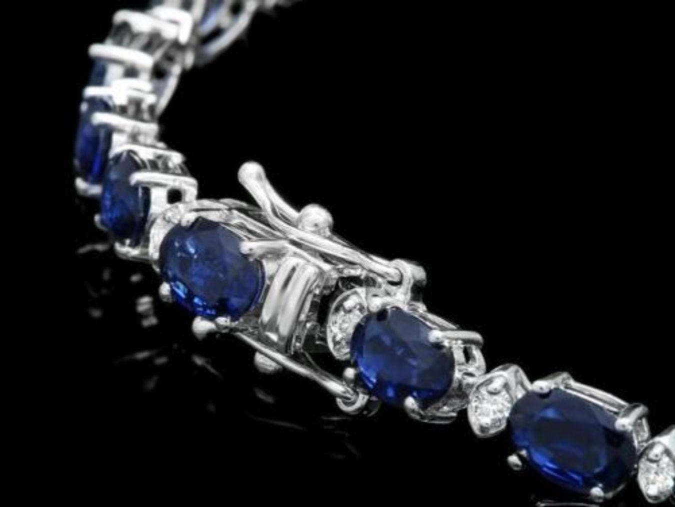 14K Gold 12.25ct Sapphire 0.47ct Diamond Bracelet