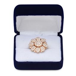 18K Rose Gold Setting with 2.76tcw Diamond Floating Petals" Ladies Ring"