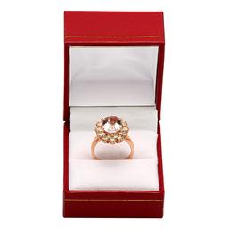 14k Rose Gold 3.54ct Morganite 1.43ct Diamond Ring