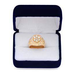 14K Yellow Gold and 1.15ct Diamond Mens Ring