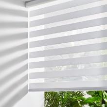 Persilux Cordless Zebra Blinds Free-Stop Window Shade (27" W X 72" H, White), Retail $55.00