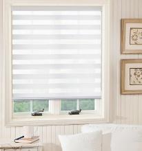 SHECUTE Zebra Blinds for Windows, 28 x 72 Inches, White, Retail $45.00