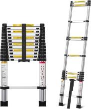 MGENLONG 12.5FT Telescoping Ladder- Aluminum, Retail $100.00