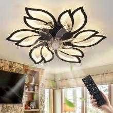 Nogcew Ceiling Fan with Lights, 26 Inch, Flush Mount, with Remote, Retail $80.00