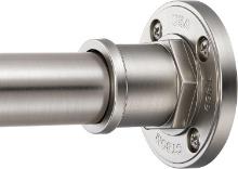 BRIOFOX  Shower Curtain Rod, 43 to 72", 304 Stainless Steel, [Brushed Nickel-Tone]. Retail $35.00