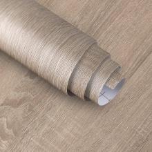 Boobest 31.5"x 157.4" Light Brown Gray Wood Grain Textured Contact Paper Oak, Retail $45.00