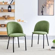 ATSNOW Green Upholstered Dining Chair Set of 2, Retail $150.00