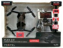 Propel Flex 2.0 Compact Folding Drone W/ HD Camera & Remote W/ Phone Holder, Retail $75.00