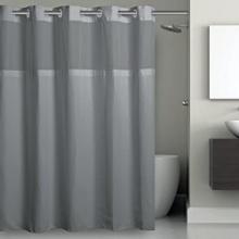 Hookless Microfiber Shower Curtain, Grey, Retail $ 55.00