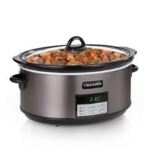 8-Quart Slow Cooker Programmable Black Stainless Collection, Retail $74.99