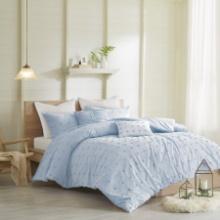 Brooklyn King/Cal King Cotton Jacquard Comforter Set - Urban Habitat, Blue, Retail $145.00