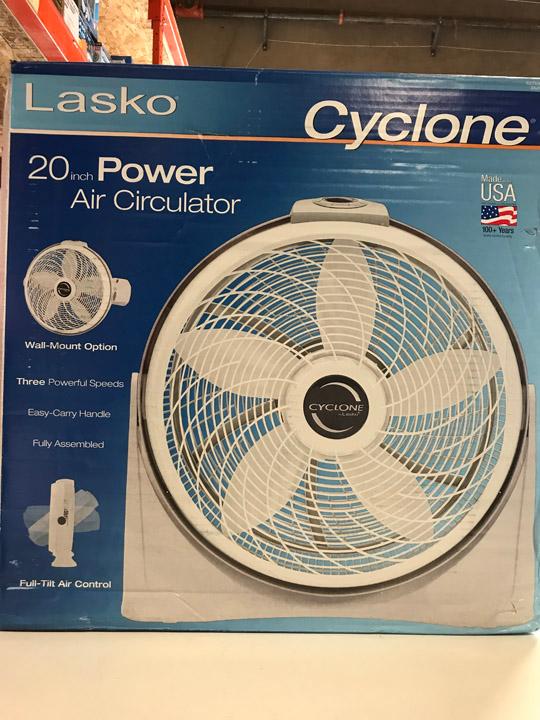 Lasko Cyclone 20 in. Power Circulator Fan. $43 MSRP