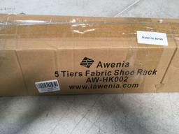 Awenia 5 Tiers Shoe Rack Organizer 25 Pairs $29.99 MSRP