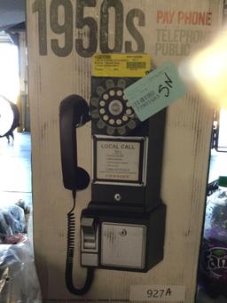 Crosley CR56-BK 1950's Payphone with Push Button Technology - $64.99 MSRP