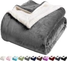 SONORO KATE Sherpa Fleece Blanket Twin Size - Luxurious Double Reversible Blanket, $34.90 MSRP