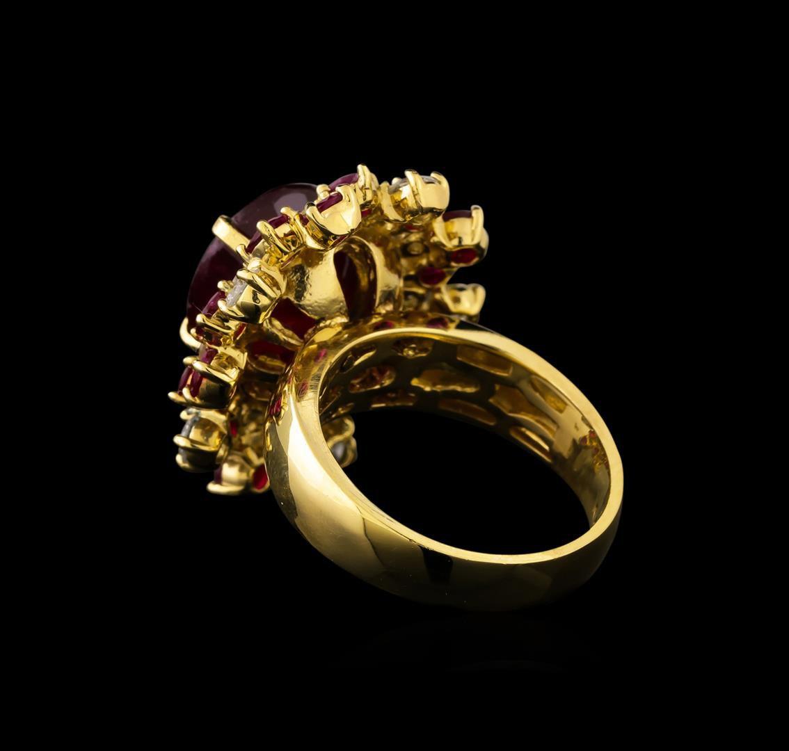 14KT Yellow Gold 10.52 ctw Ruby and Diamond Ring