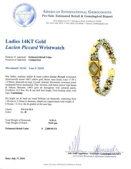 14KT Gold Lucien Piccard Ladies Watch