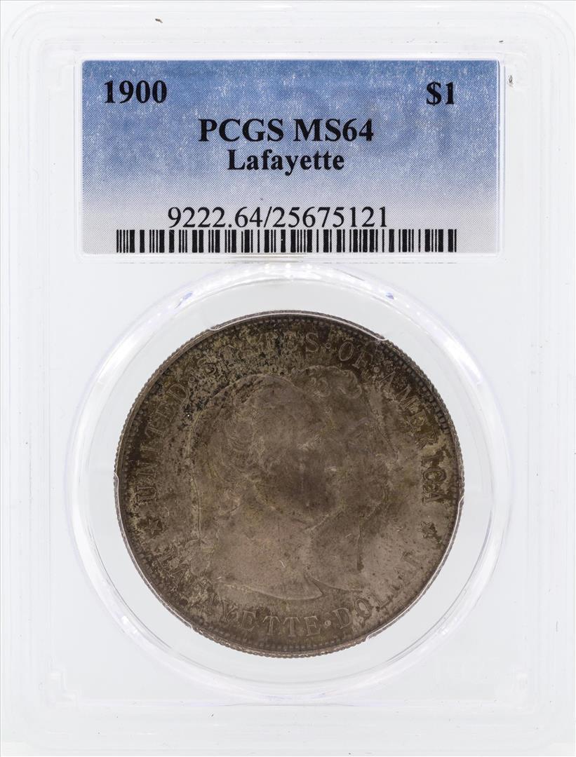 1900 $1 Lafayette Commemorative Silver Dollar Coin PCGS MS64