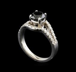 1.94 ctw Black Diamond Ring - 14KT White Gold