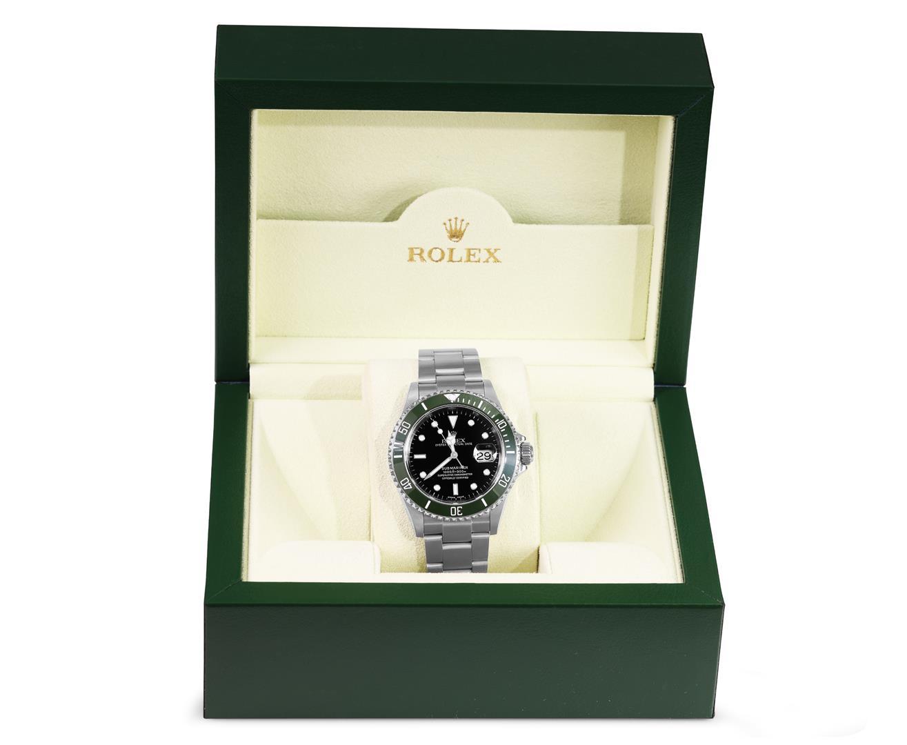 Rolex Mens Stainless Steel Black Dial 40MM Submariner With Rolex Box