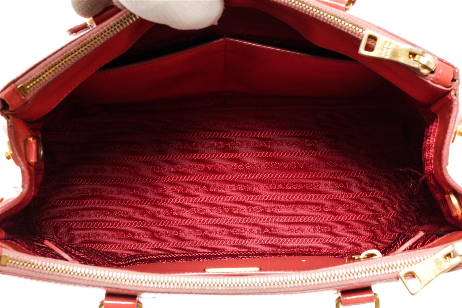 Prada Pink Leather Medium Tote Bag