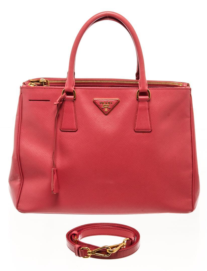 Prada Pink Saffiano Leather Galleria Shoulder Bag