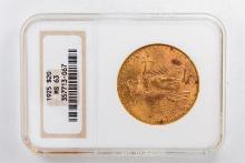 1925 $20 St. Gaudens Double Eagle Gold Coin MS63