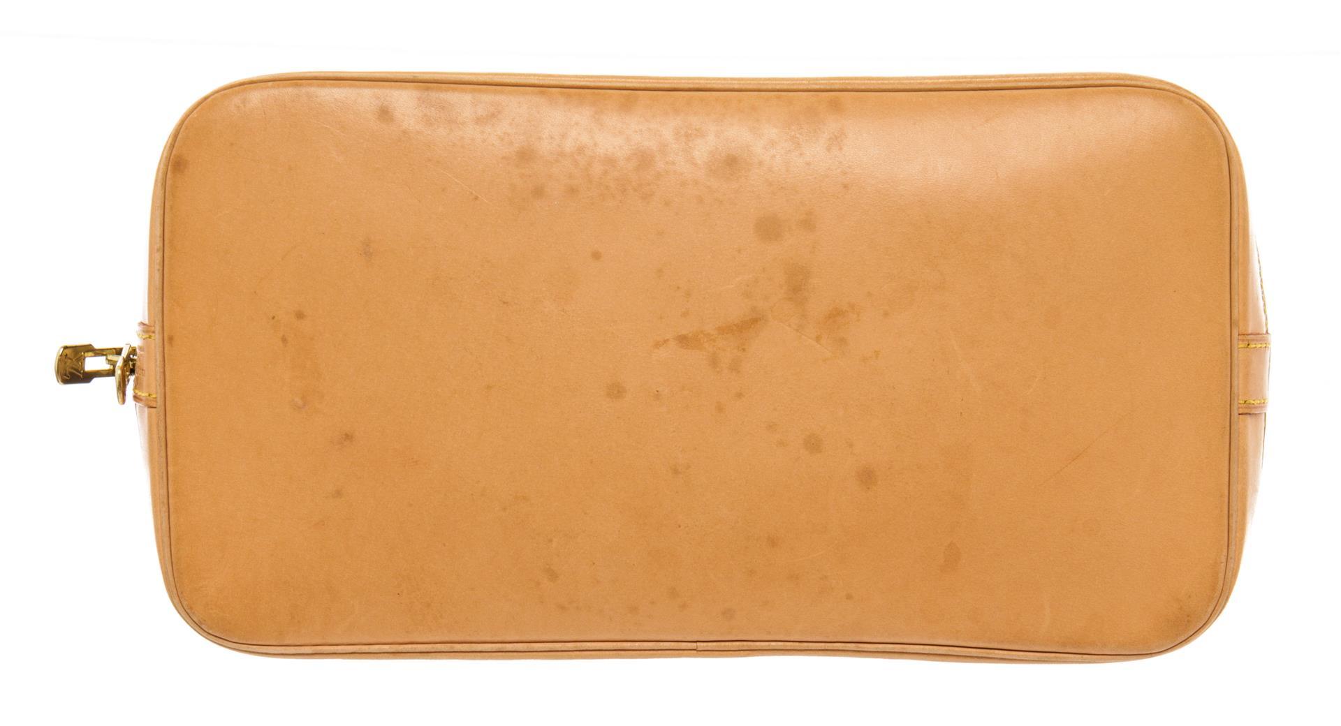 Louis Vuitton Brown Monogram Canvas Leather Alma PM Satchel Bag