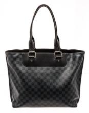 Louis Vuitton Black Damier Cobalt Voyage Tote Bag