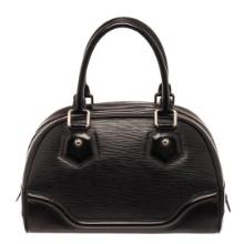Louis Vuitton Black Epi Leather Bowling Montaigne PM Satchel Bag