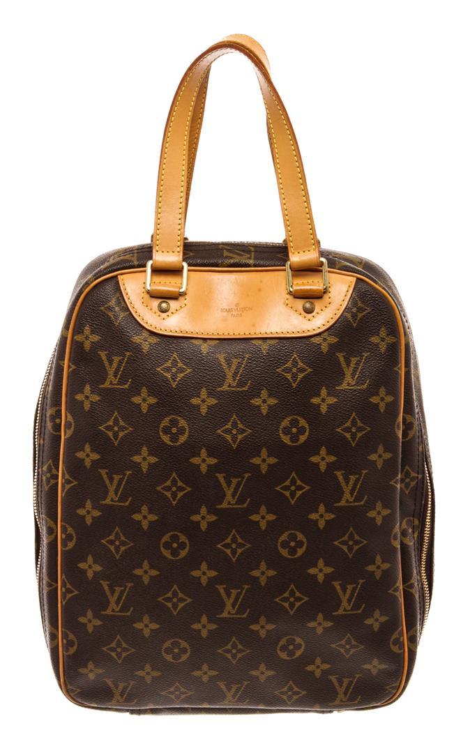 Louis Vuitton Brown Monogram Canvas Leather Excursion Travel Bag