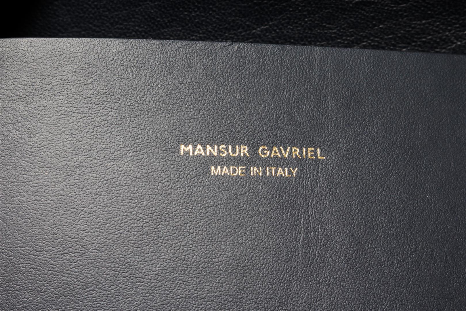 Mansur Gavriel Navy Blue Leather Triangle Handbag