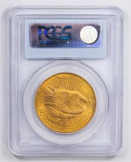 1908 $20 No Motto Double Eagle Gold Coin PCGS MS63