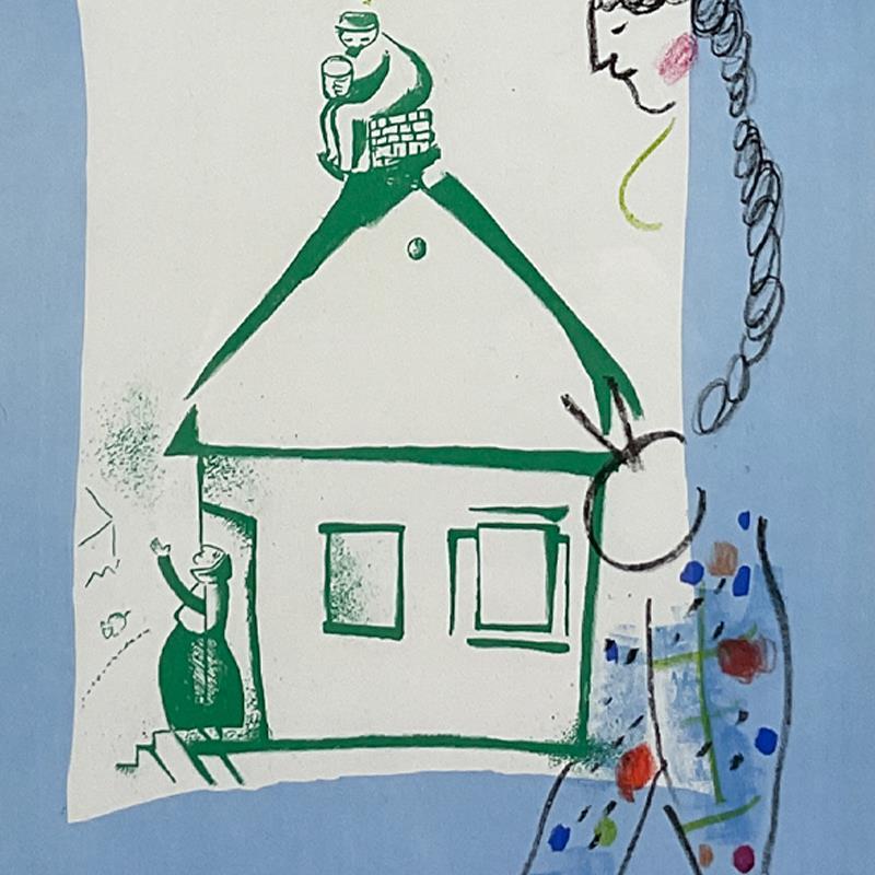 La Maison de Mon Village by Chagall (1887-1985)