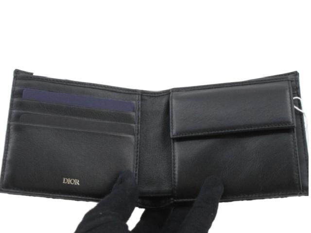 Dior Black Oblique Jacquard Mens Wallet