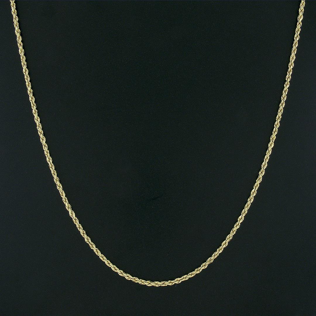 Unisex 14k Yellow Gold 20.25" 2.8mm Solid Rope Chain Necklace w/ Lobster Clasp