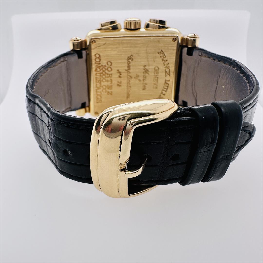 Franck Muller Conquistador Cortez Chronograph RG Black Lacquered Dial 10000 CC W