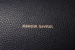 Mansur Gavriel Navy Blue Lambskin Leather Mini Duffle Crossbody Bag