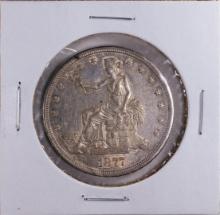 1877-S $1 Trade Silver Dollar Coin AU