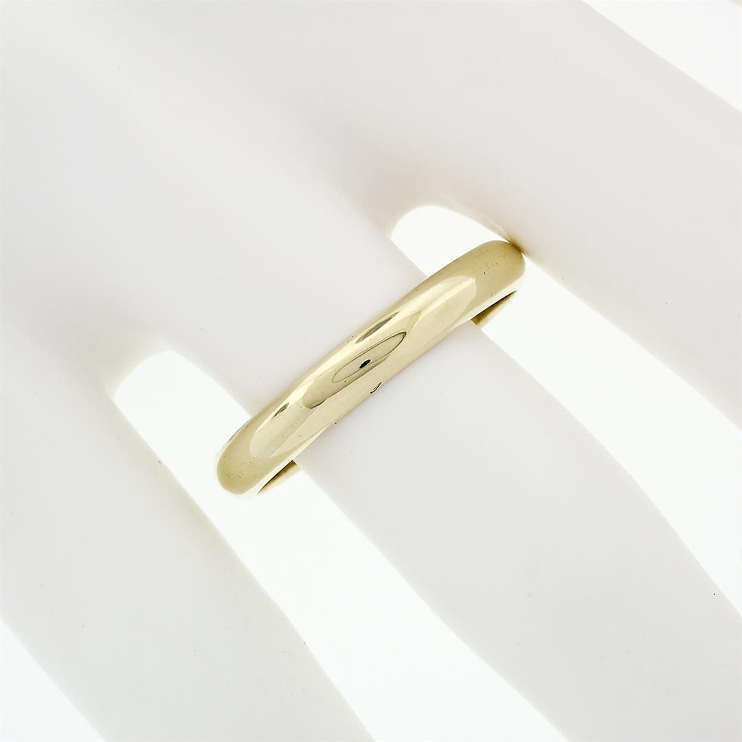Classic Vintage Scheel 14k Gold 3.5mm Domed Plain Polished Wedding Band Ring