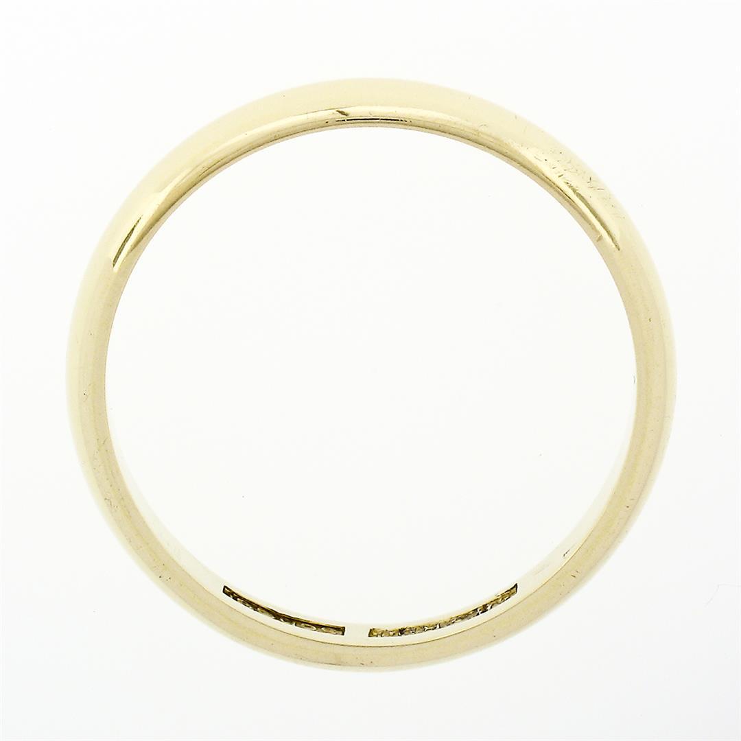 Classic Vintage Scheel 14k Gold 3.5mm Domed Plain Polished Wedding Band Ring