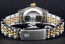 Rolex Ladies 2T Yellow Gold & Stainless Steel White Index Wristwatch 26MM