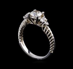 0.90 ctw Diamond Ring - 14KT White Gold
