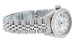 Rolex Ladies Stainless Steel White Diamond 26MM Wristwatch