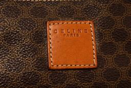 Celine Brown Leather Macadam Duffle Bag