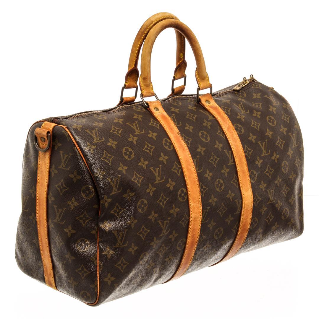 Louis Vuitton Keepall 45 cm Bandouliere Duffel Bag