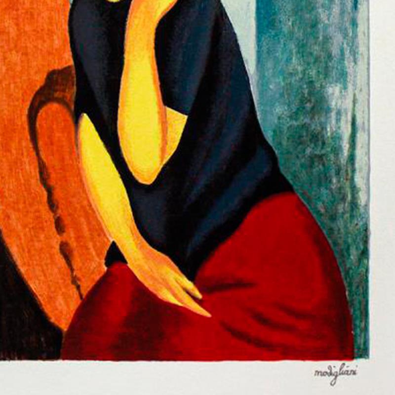 Jenne Hebuterne Con La Mano Sulla Spalla Sinistra by Modigliani, Amedeo