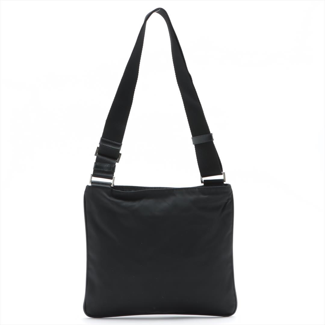 Prada Black Tessuto Nylon Zip Messenger Bag